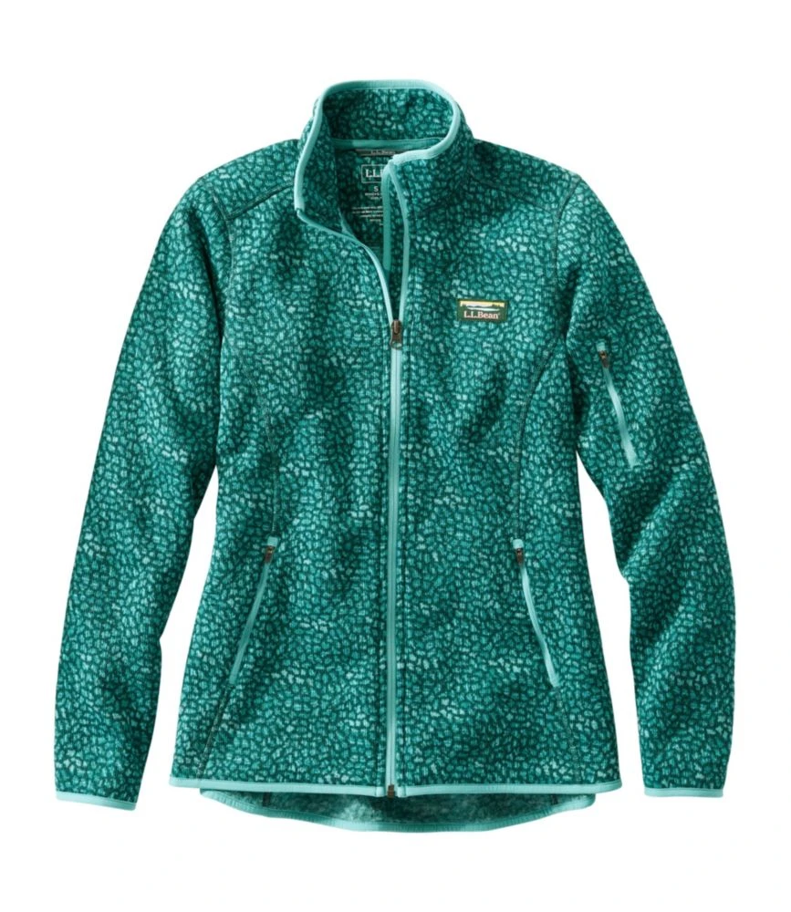 Women's L.L.Bean Sweater Fleece Full-Zip Jacket, Print